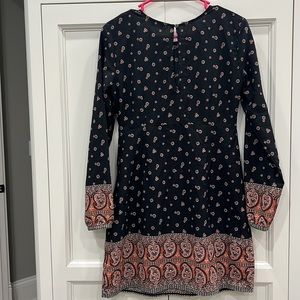 Abercrombie & Fitch Black Printed Design Shift Dress Small
